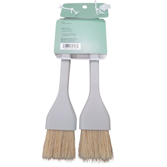 2-pc Pastry Brush Set, Gray, Figmint Cooking & Basting Brushes, 10.08" L - Picture 3 of 4